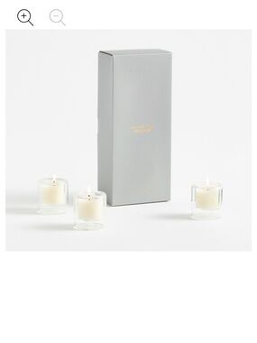 Pottery Barn Silver Oak Incence Set of 3 Votive Candles  (.8oz ×3)